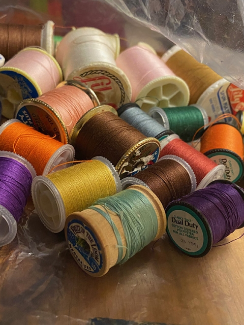 Spools of Colored Thread